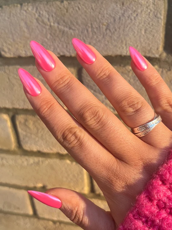 Pink Glazed Nails
